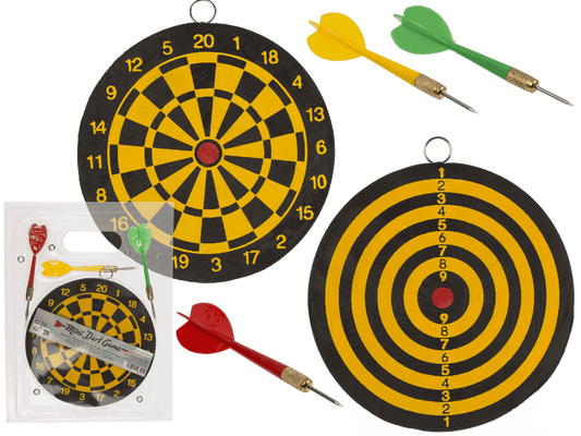 Mini dart game with 3 darts, D: 15 cm,