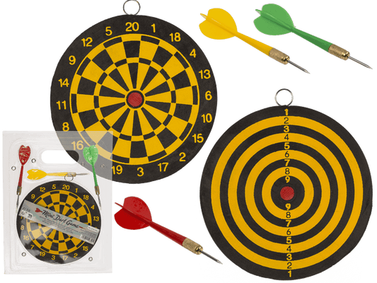Mini dart game with 3 darts, D: 15 cm,