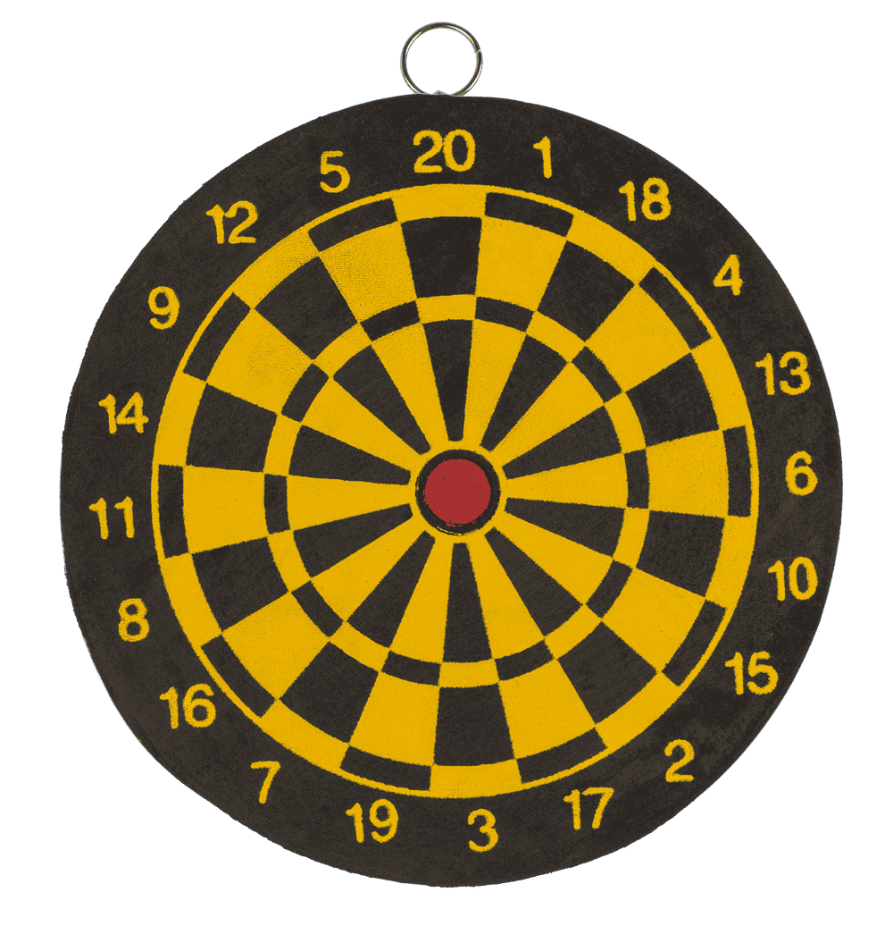 Mini dart game with 3 darts, D: 15 cm,