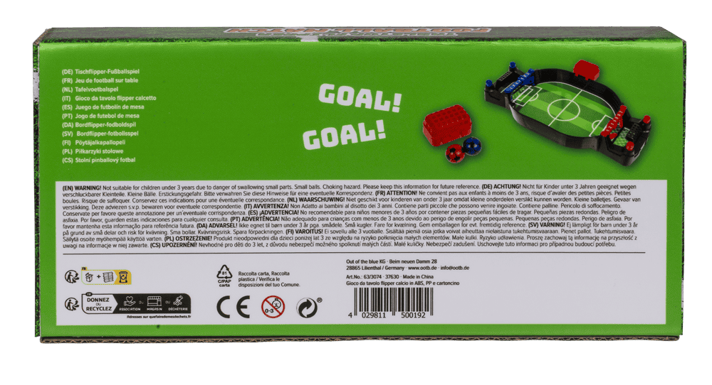 Tabletop flipper football match