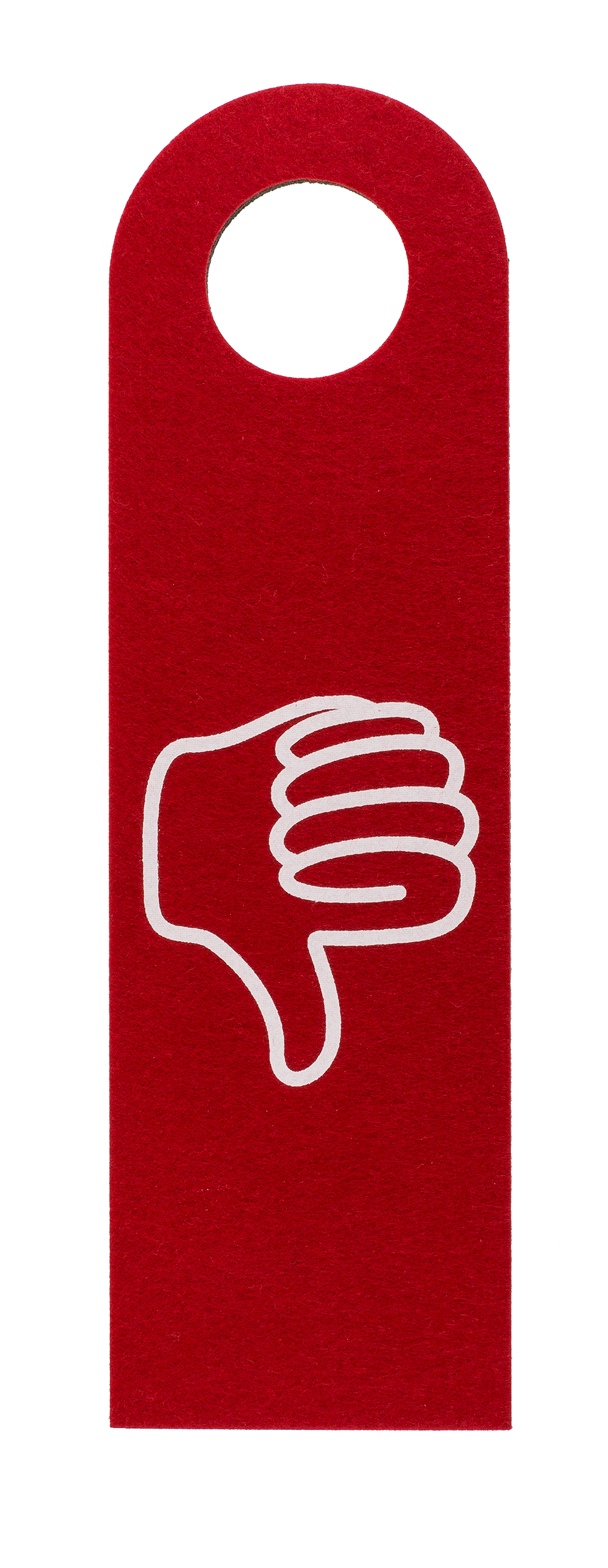 Felt door sign with German lettering,