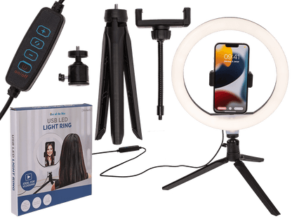 USB LED light ring, with 3 intensities,