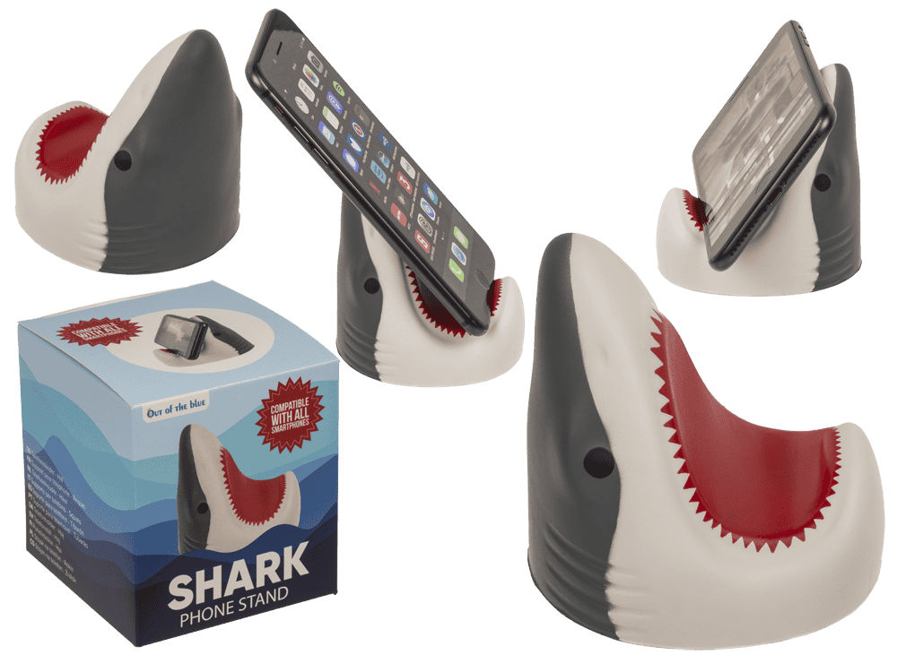 Squeeze phone stand, Shark, 8,5 cm,