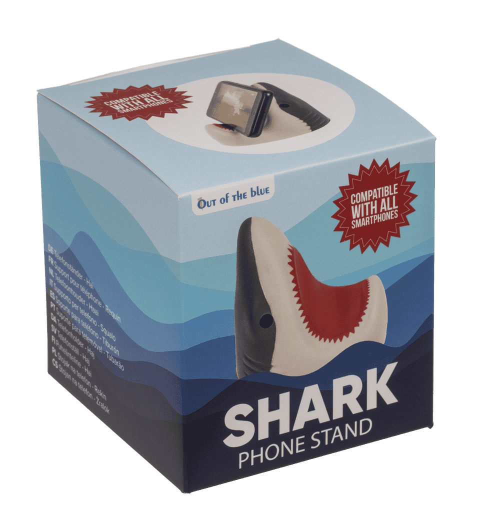 Squeeze phone stand, Shark,  8,5 cm,