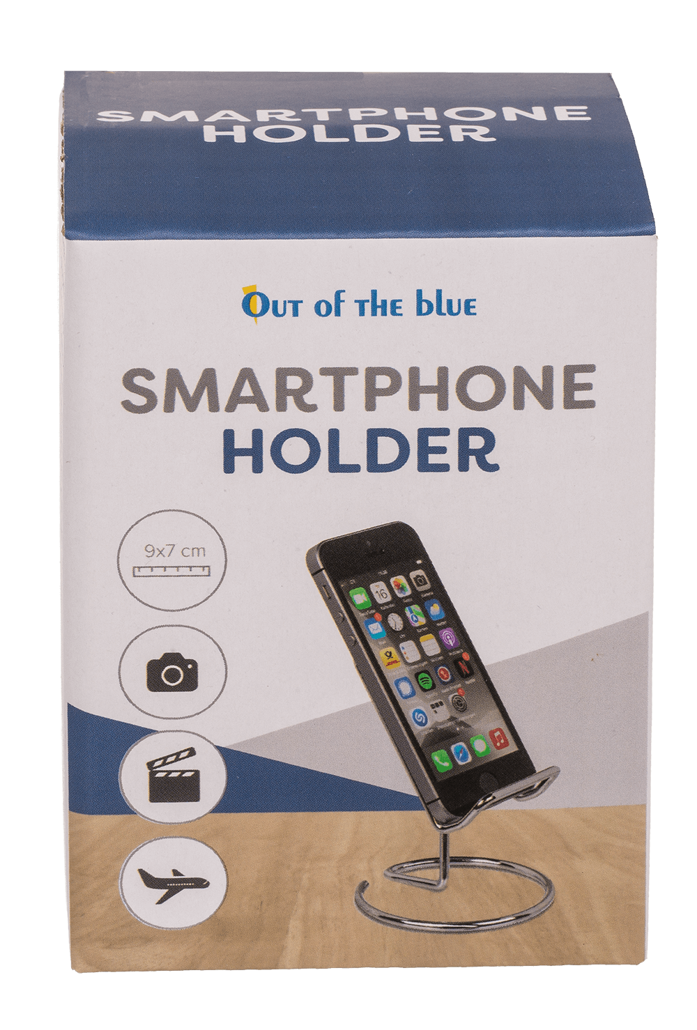 Phone holder, Silver, approx. 10 x 8 cm,