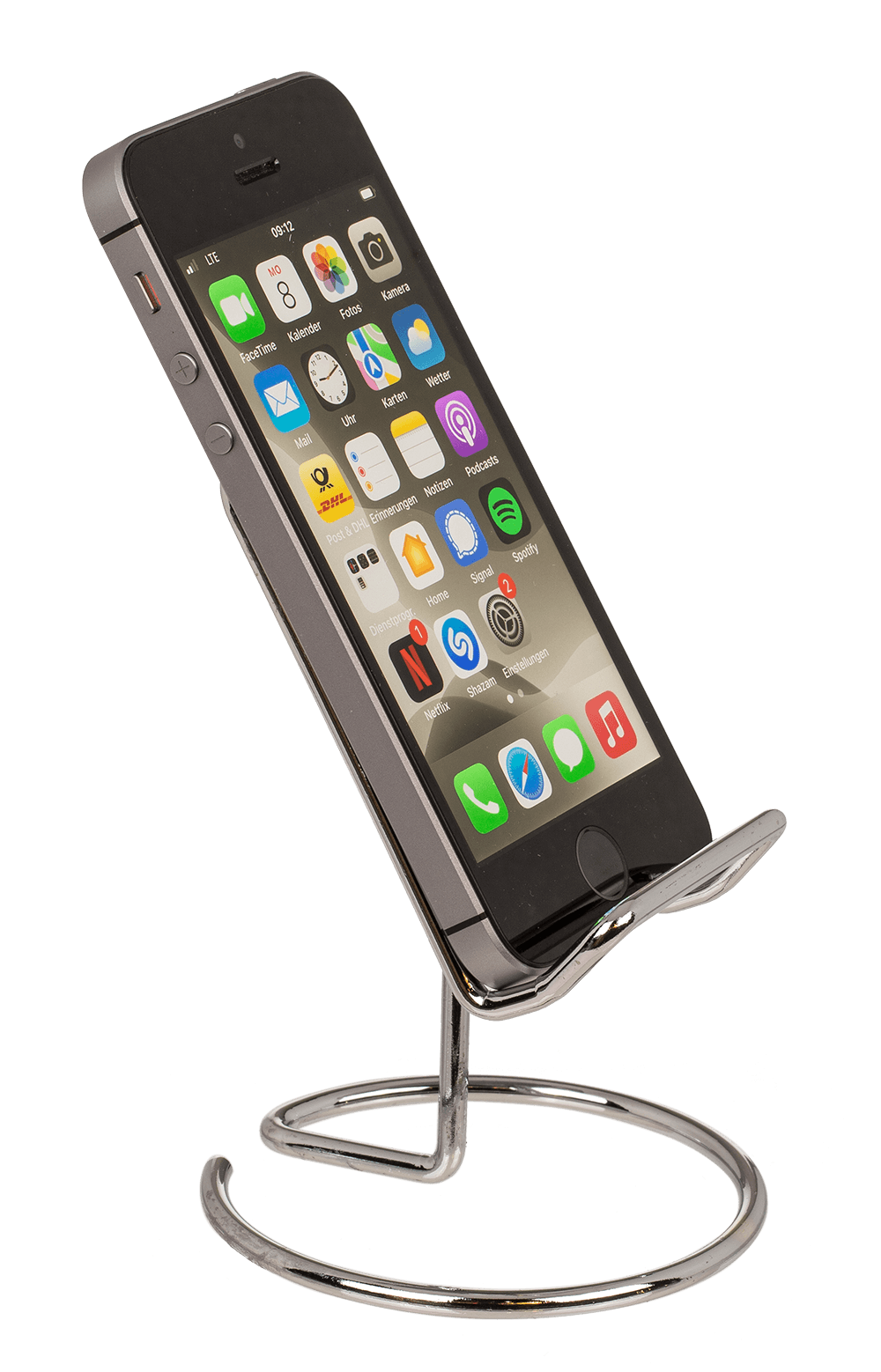 Phone holder, Silver, approx. 10 x 8 cm,