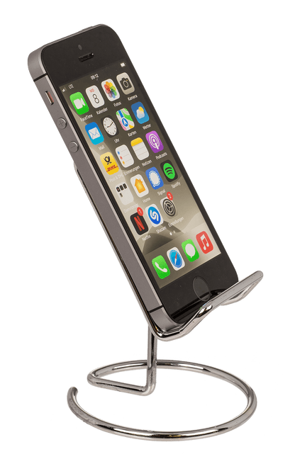 Phone holder, Silver, approx. 10 x 8 cm,