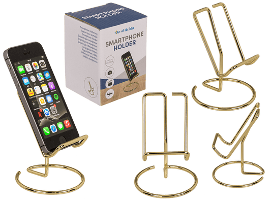 Phone holder, Gold, approx. 10 x 8 cm,