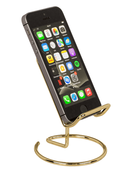 Phone holder, Gold, approx. 10 x 8 cm,
