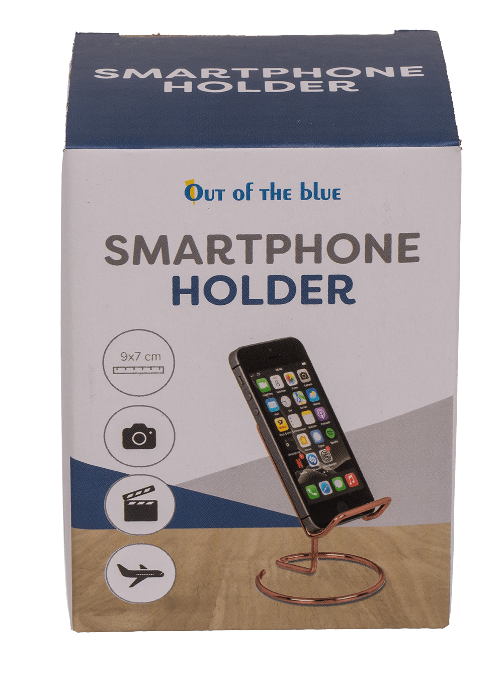 Phone holder, Rose gold, approx. 10 x 8 cm,