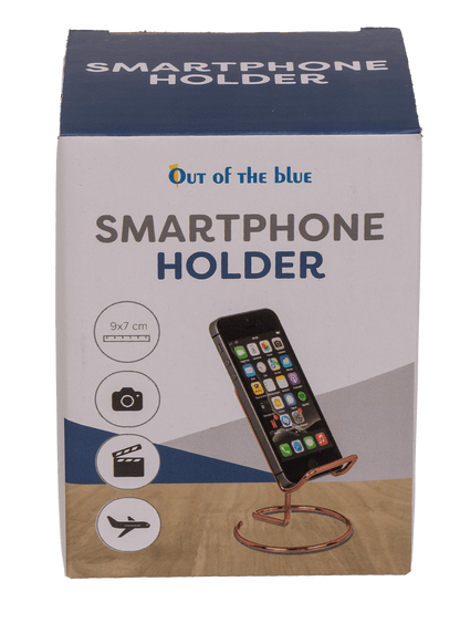 Phone holder, Rose gold, approx. 10 x 8 cm,