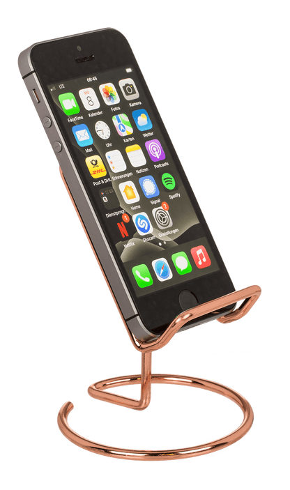 Phone holder, Rose gold, approx. 10 x 8 cm,