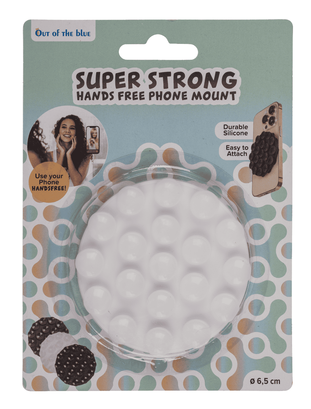 Mobile phone holder suction cup, 6,5 cm,