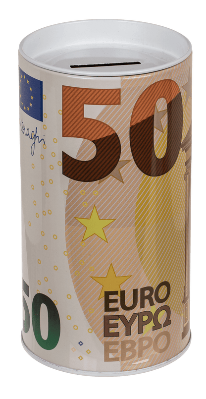 Metal Savings Box, €-Notes,