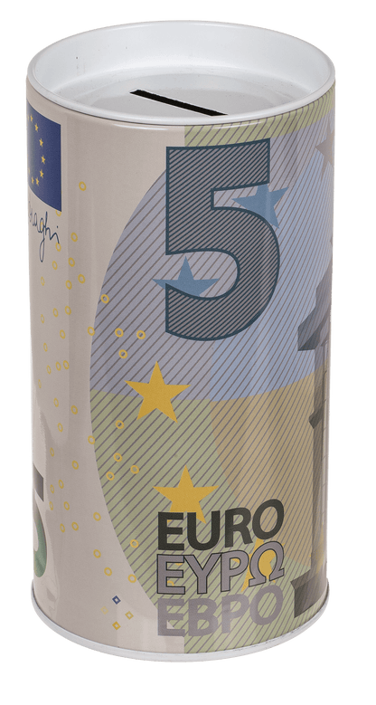 Metal Savings Box, €-Notes,
