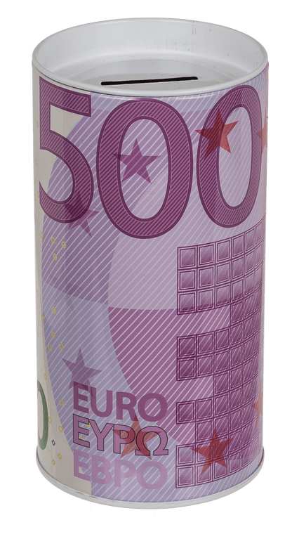Metal Savings Box, €-Notes,