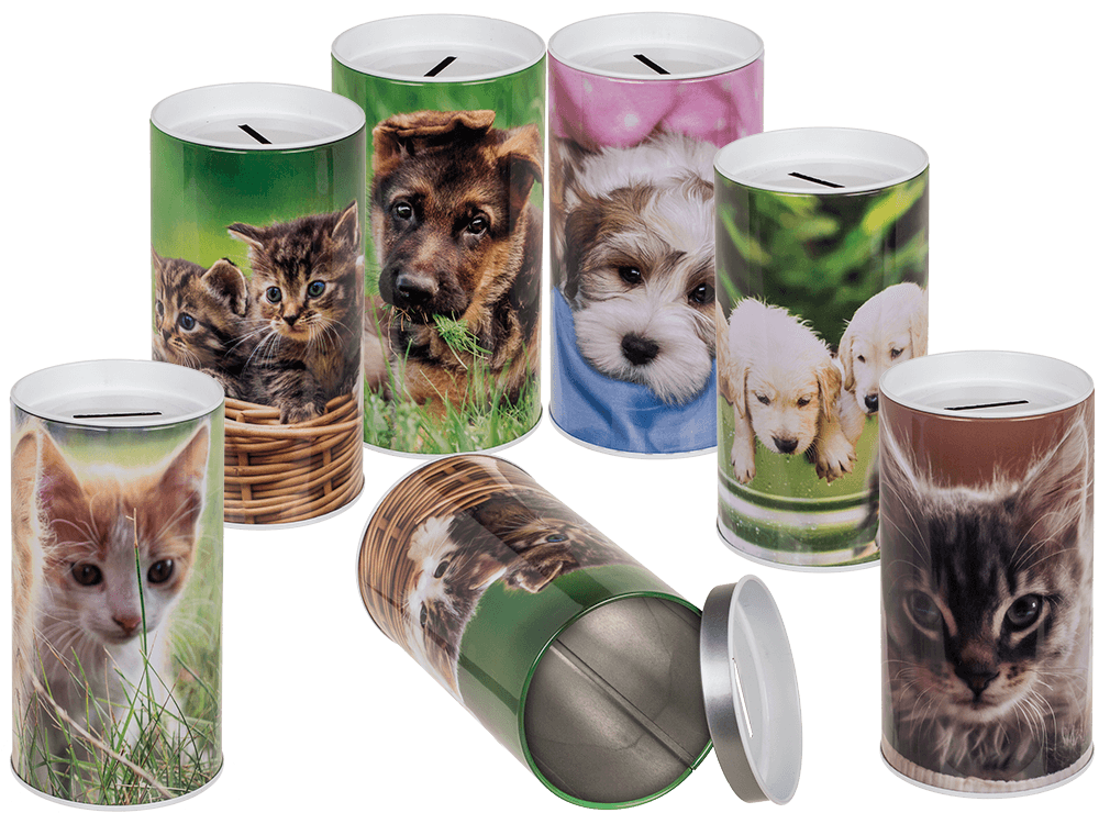 Metal Savings Box, Animals,