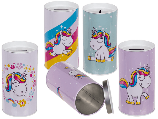 Tin Metal Money Bank, Comic Unicorn,