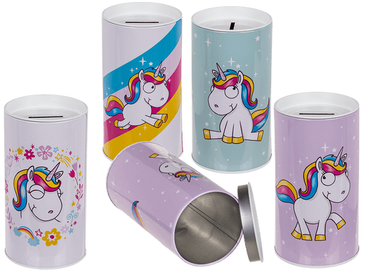 Tin Metal Money Bank, Comic Unicorn,
