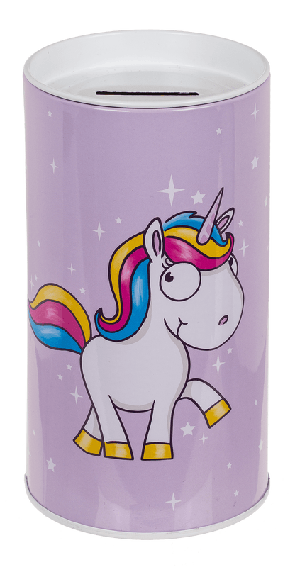 Tin Metal Money Bank, Comic Unicorn,