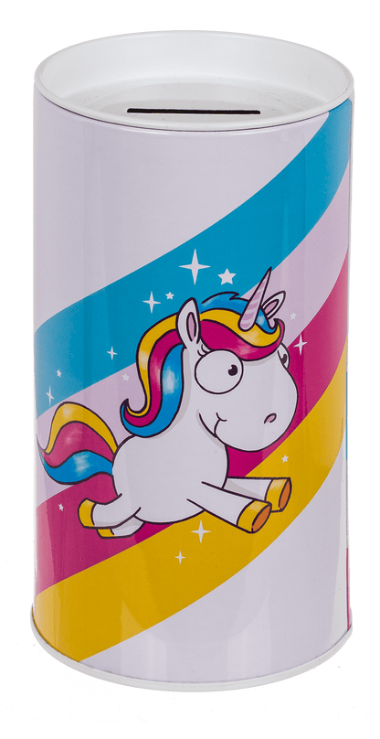 Tin Metal Money Bank, Comic Unicorn,