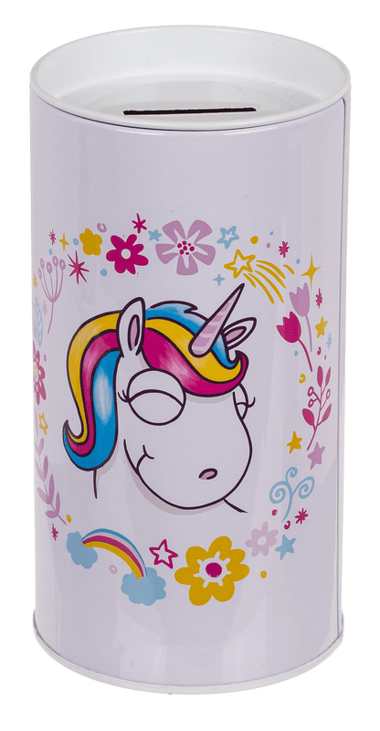 Tin Metal Money Bank, Comic Unicorn,