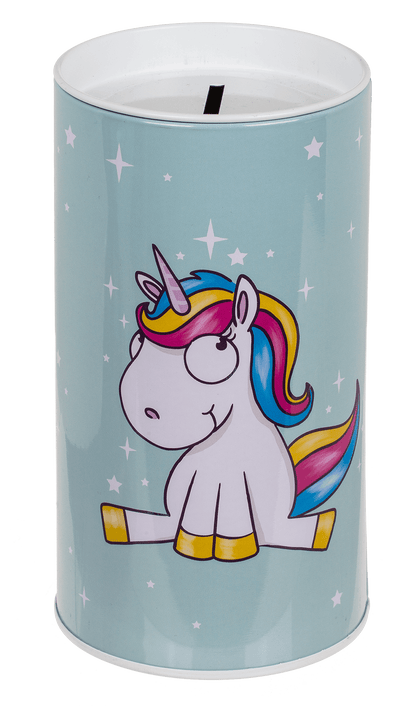 Tin Metal Money Bank, Comic Unicorn,