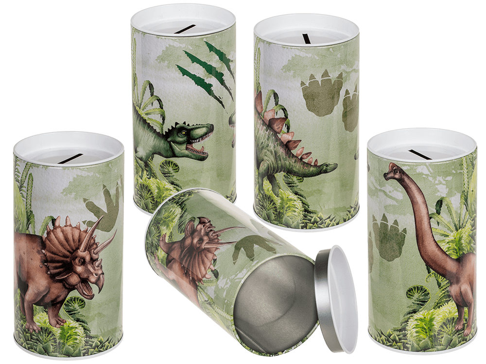 Tin Metal Money Bank, Dinosaur,