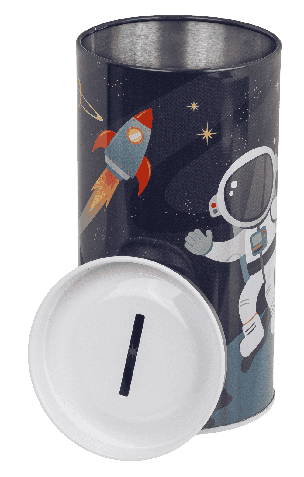 Tin Metal Money Bank, Space,