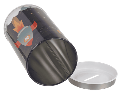 Tin Metal Money Bank, Space,