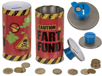 Metal money bank with sound, Farting,