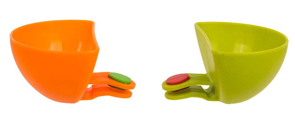 Dip bowl with clip, set of 4 pcs,