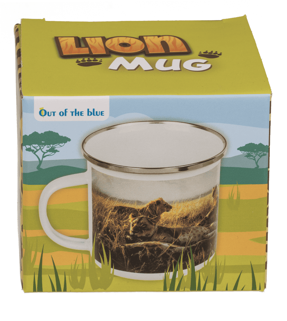 Aluminium/Enamel Mug, Wildlife, 8 x 8 cm,