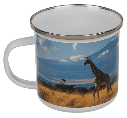 Aluminium/Enamel Mug, Wildlife, 8 x 8 cm,