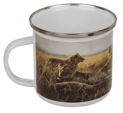 Aluminium/Enamel Mug, Wildlife, 8 x 8 cm,