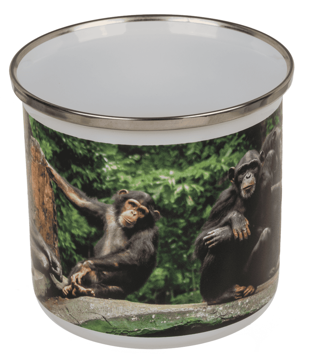 Aluminium/Enamel Mug, Wildlife, 8 x 8 cm,