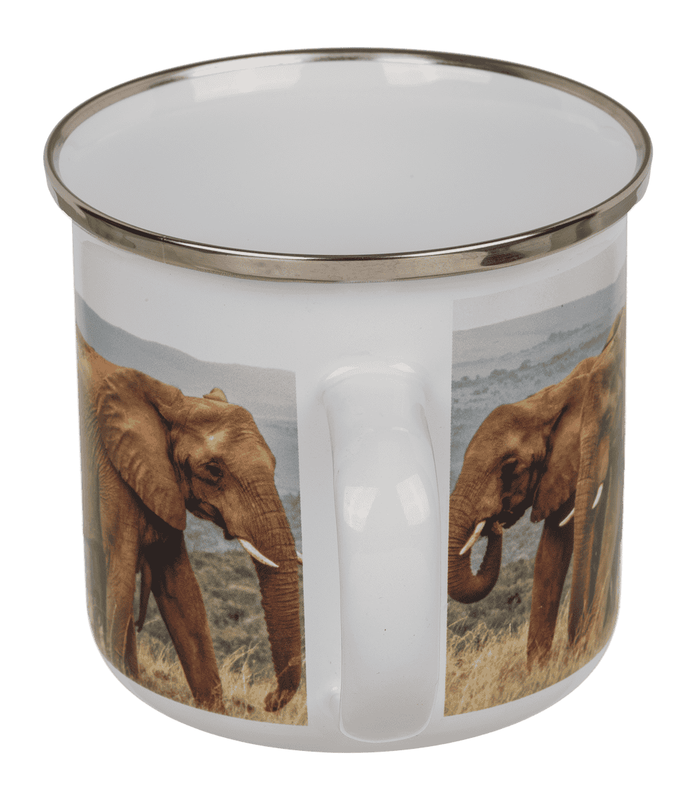 Aluminium/Enamel Mug, Wildlife, 8 x 8 cm,