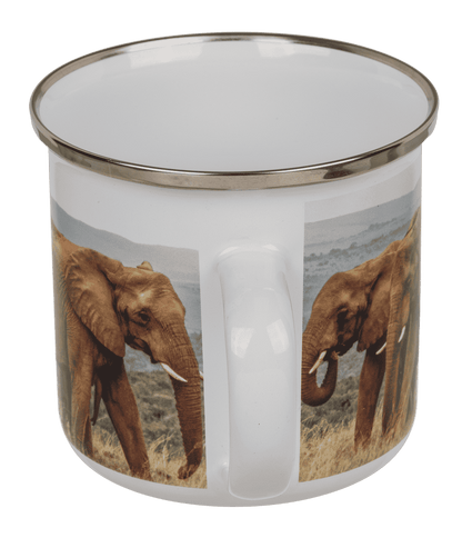 Aluminium/Enamel Mug, Wildlife, 8 x 8 cm,