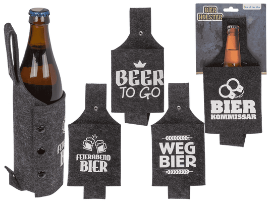 Felt holster, beer, 27 x 12 cm,
