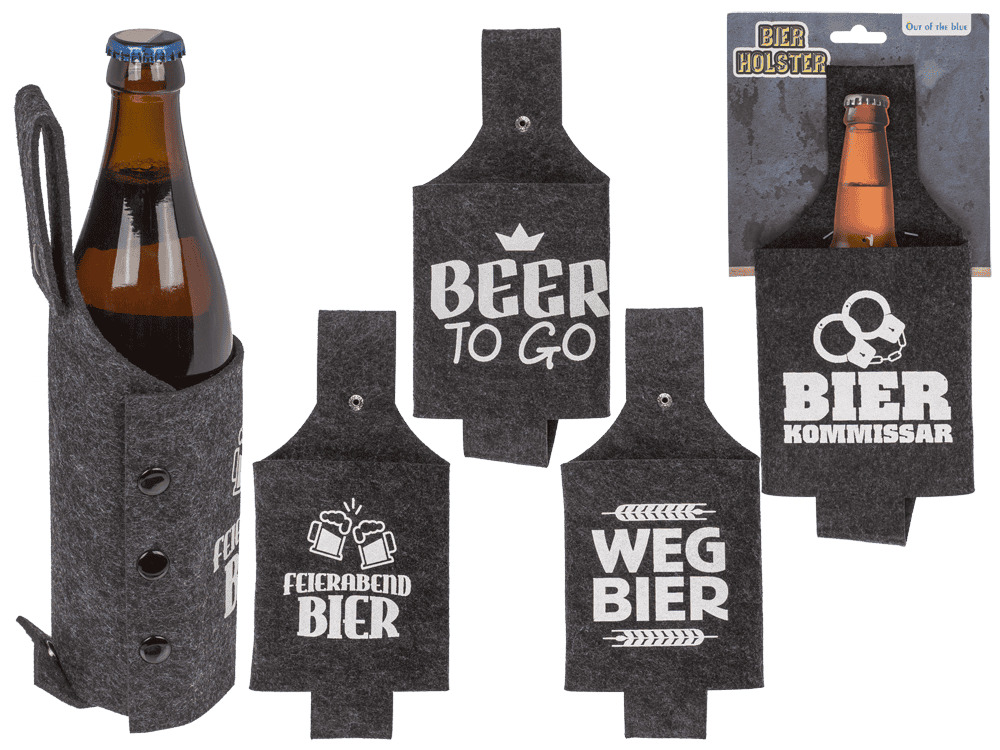 Felt holster, beer, 27 x 12 cm,