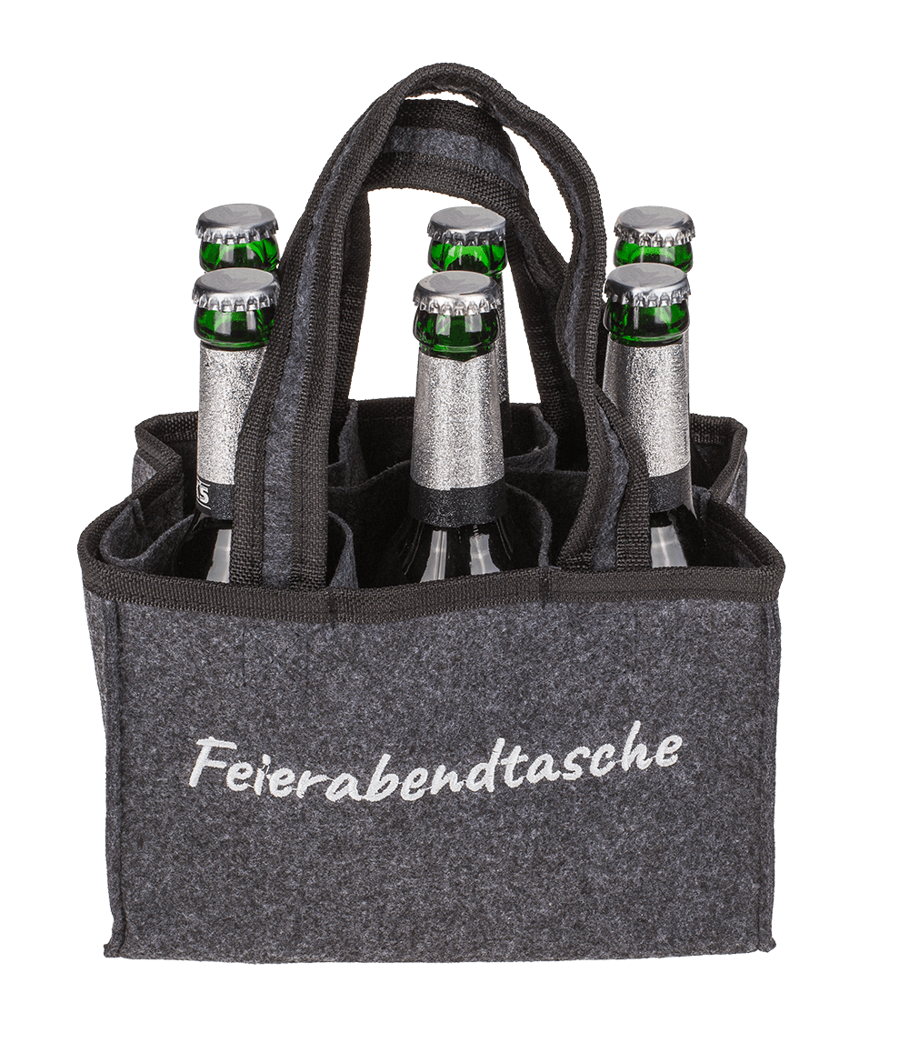 Felt Bottle Bag with 6 compartments,
