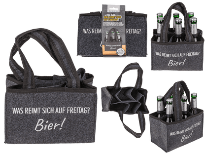 Felt Bottle Bag with 6 compartments,