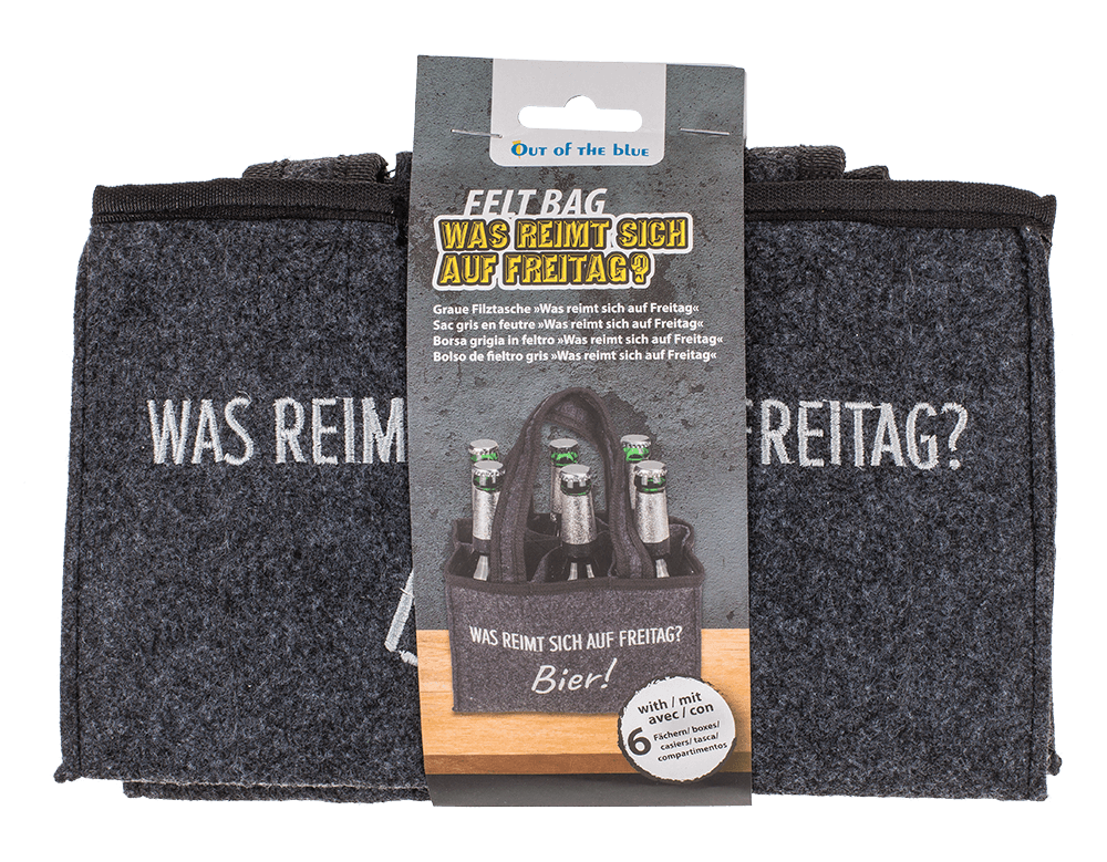 Felt Bottle Bag with 6 compartments,
