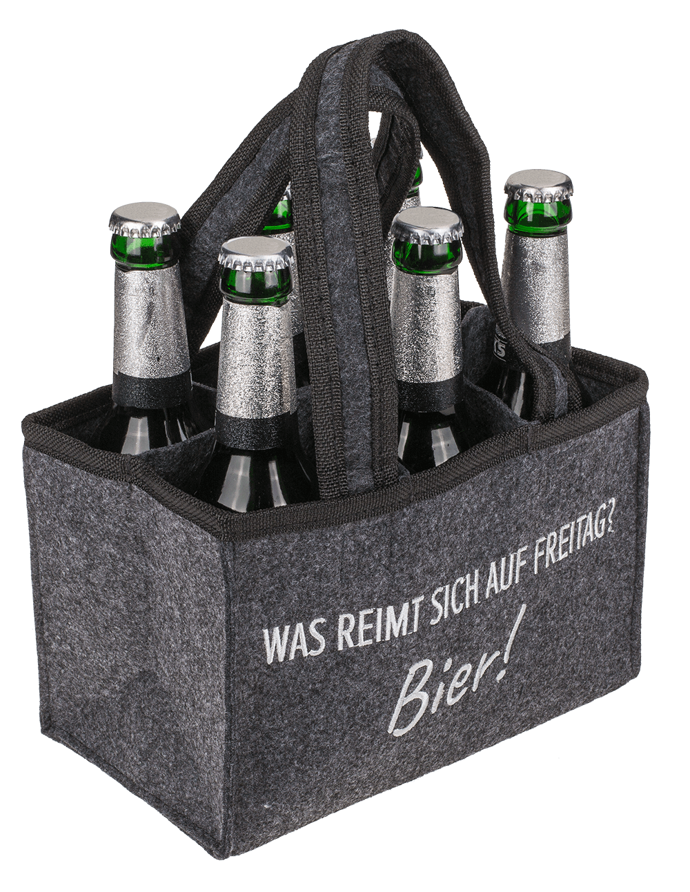 Felt Bottle Bag with 6 compartments,