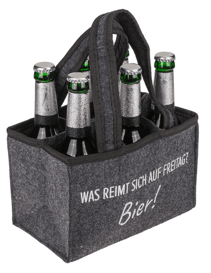 Felt Bottle Bag with 6 compartments,