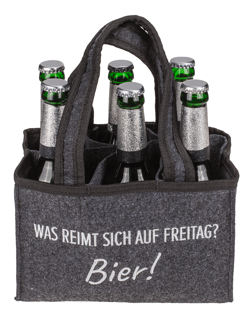 Felt Bottle Bag with 6 compartments,