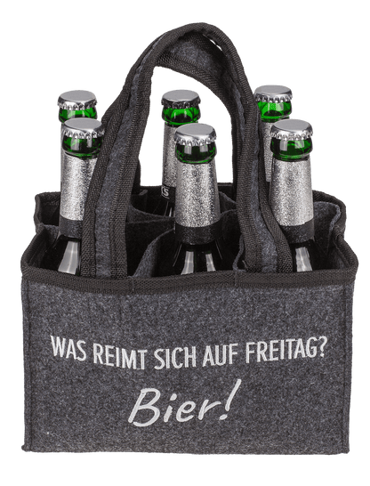 Felt Bottle Bag with 6 compartments,