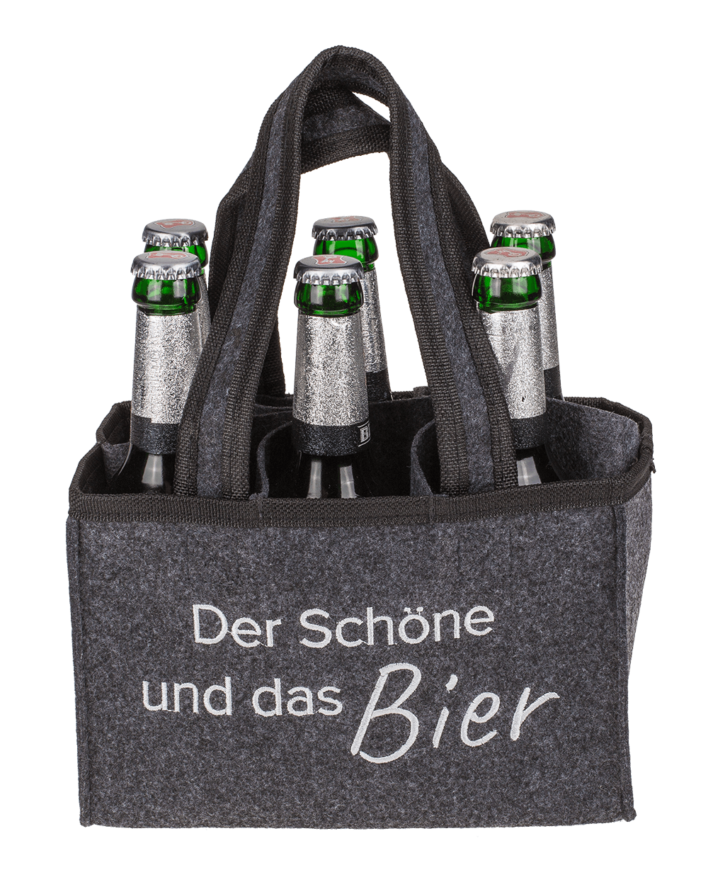 Felt Bottle Bag with 6 compartments,