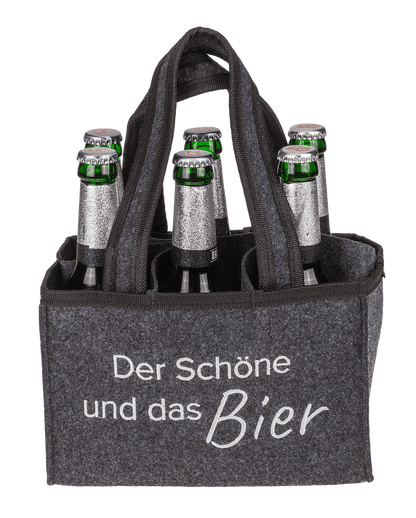 Felt Bottle Bag with 6 compartments,