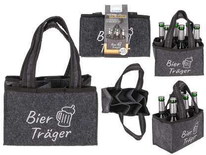 Felt Bottle Bag with 6 compartments,